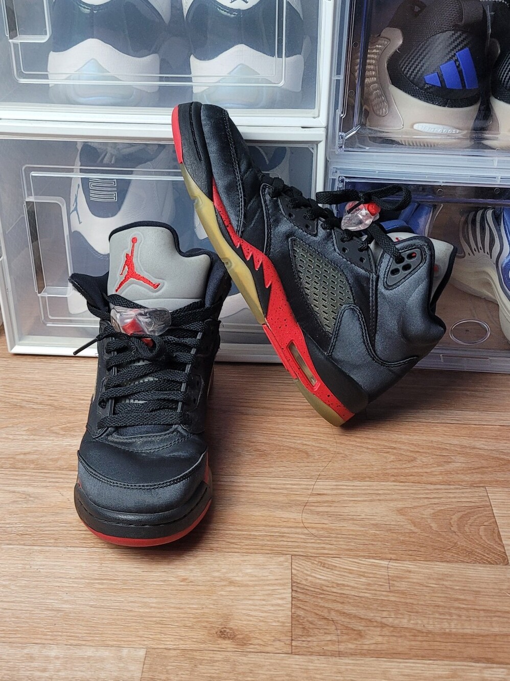 Nike Air Jordan 5 Retro Satin Bred 136027-006 Men’s Sneakers Shoes Size 7y